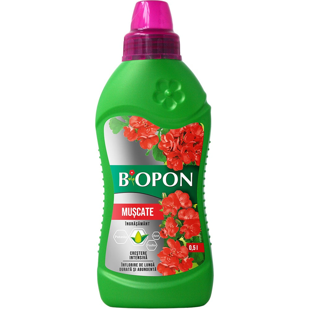 Течен тор BIOPON за Мустаци, Пеларгониум, Интензивни Цветя, 500 ml