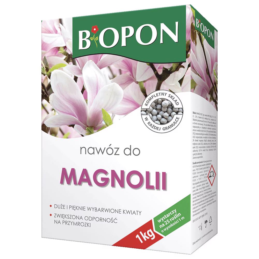Гранулиран тор BIOPON за магнолии – интензивен цъфтеж и студоустойчивост, 1 кг