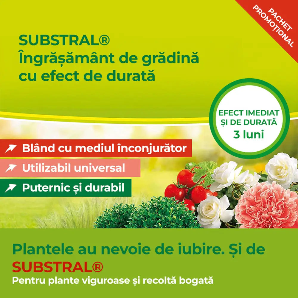 Ingrasamant universal Substral pentru gradina cu efect de lunga durata 5 kg pentru flori legume fructe arbusti conifere si gard viu