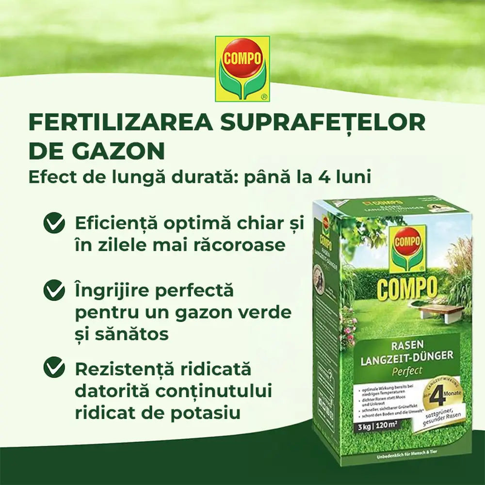 Тор за Ливада Compo, 1.5 kg за 60 m², Продължително действие против мъх и плевели