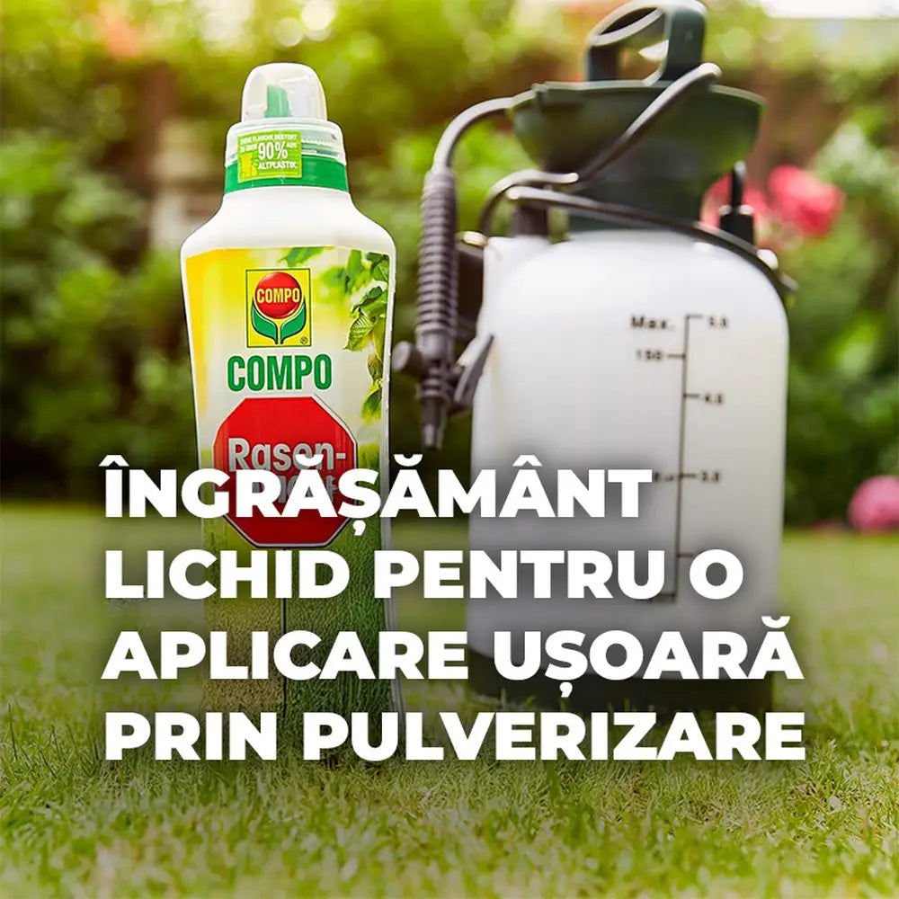 Ingrasamant lichid COMPO 2.5 l, impotriva buruienilor si muschiului, efect rapid pentru gazon verde si sanatos