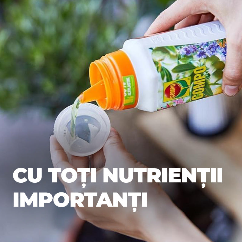 Органичен течен тор за Средиземноморски Растения, 500 ml, Специален с Допълнителен Калий и Желязо, 100% Натурални Съставки, COMPO