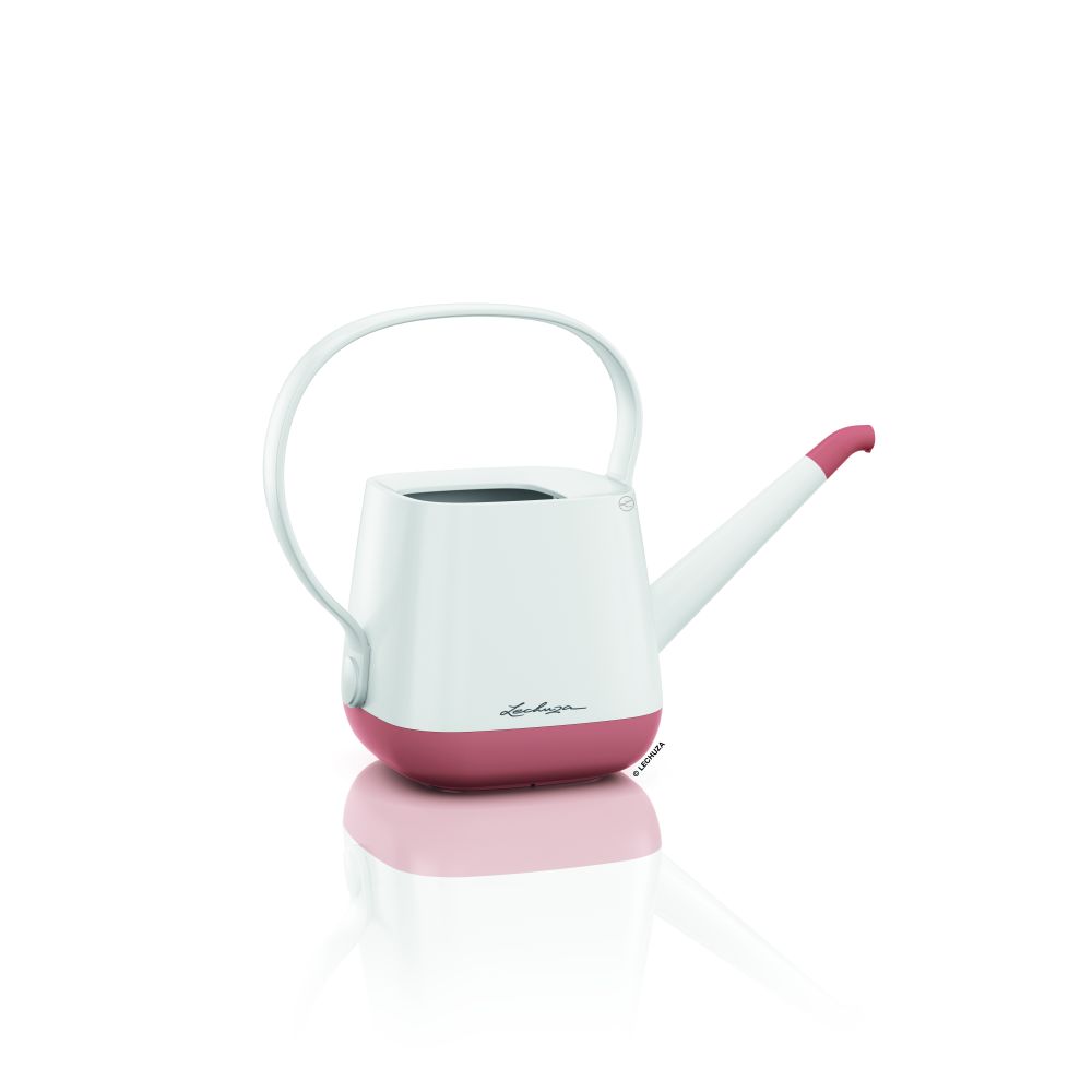 Stropitoare Lechuza YULA, 1,7 l capacitate, Alb/Pearl Rose, Protectie anti-picurare, Plastic de inalta calitate