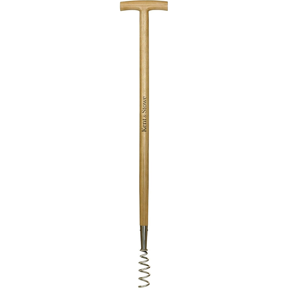 Scula smulgere papadie KENT & STOWE cu coada lunga din inox, maner lemn frasin, 97 cm, 15 ani de garantie