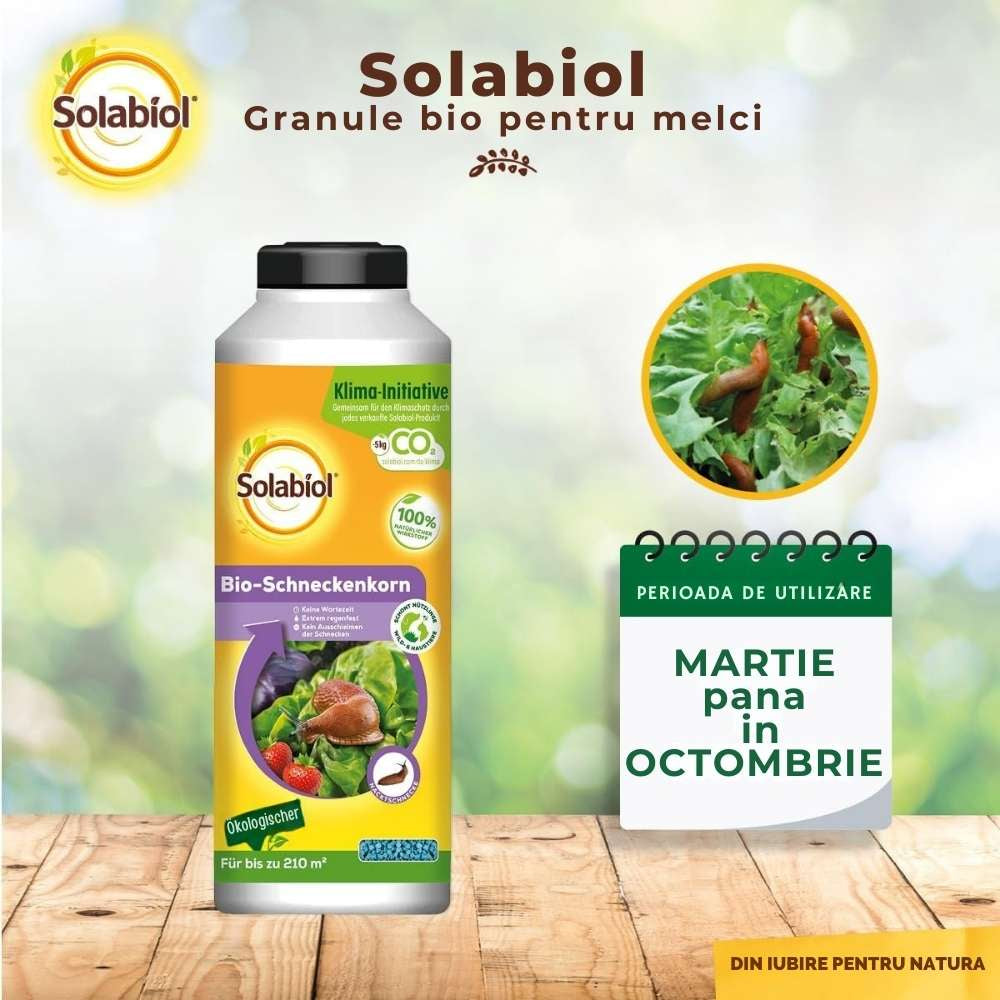 Momeala melci SOLABIOL organica, pentru combaterea limacsilor, 800 g