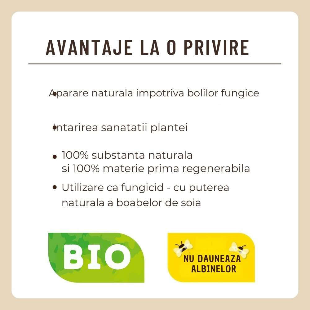 Spray fungicid organic cu lecitina, SUBSTRAL, 750 ml, protectie naturala impotriva bolilor fungice, sanatate sporita pentru plante