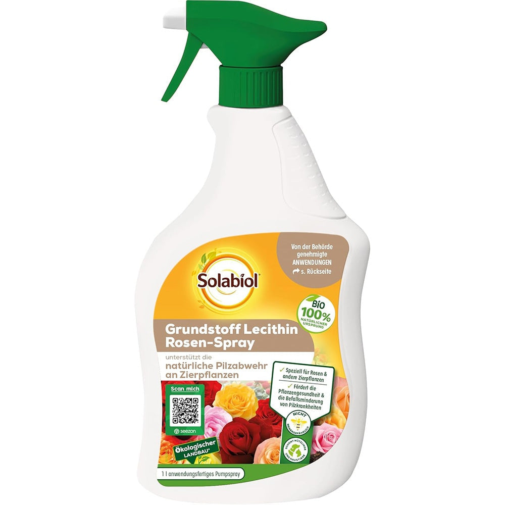Spray Fungicid organic SOLABIOL cu lecitina pentru trandafiri, protectie naturala, 1 L