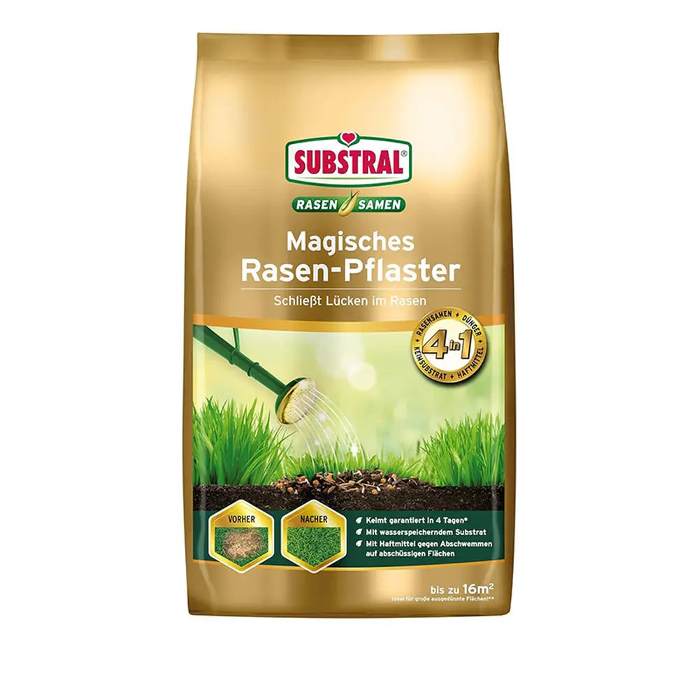 Ремонт на Ливада Substral Магическо Пластирче 3 в 1, 3 kg, със Семена за Ливада, Субстрат и Тор за Празни Зони