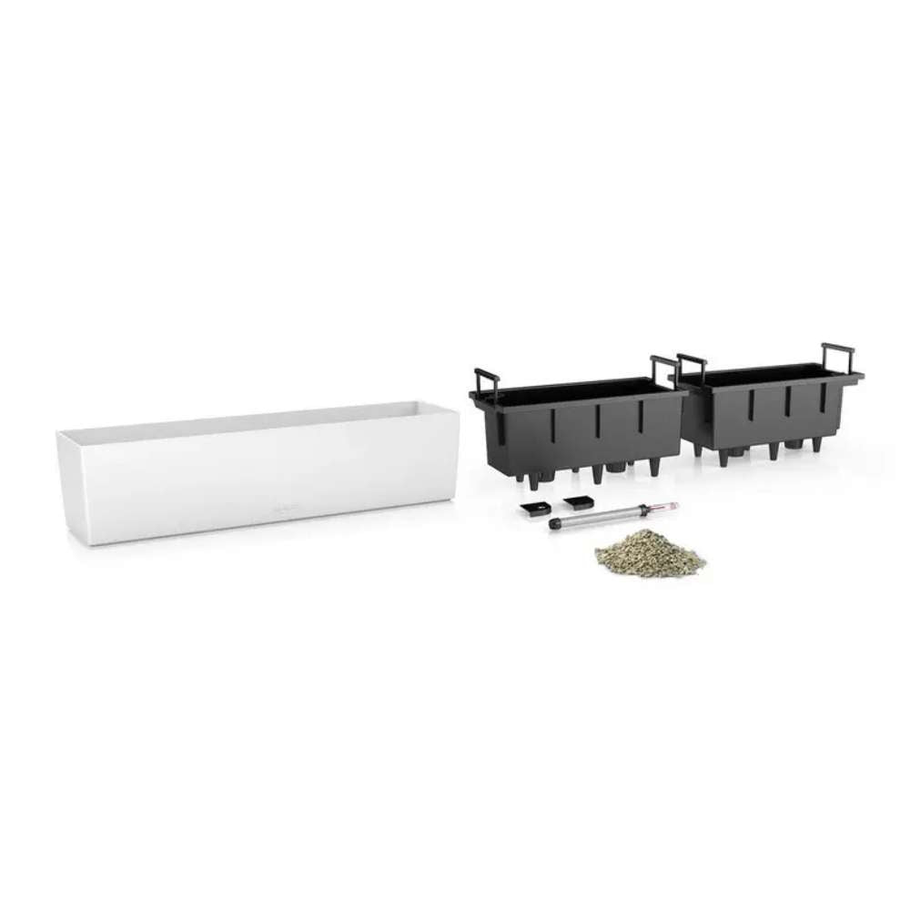 Ghiveci Auto-Irigant Lechuza Balconera Color 80, 12 l, gri mat, sistem de autoirigare, insert detasabil, strat de drenaj