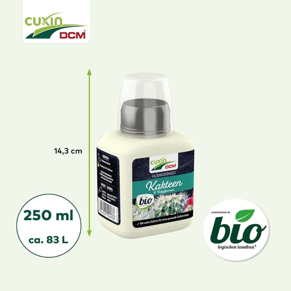 Органичен течен тор за Кактуси и Сукулентни Растения, 250 ml, CUXIN DCM