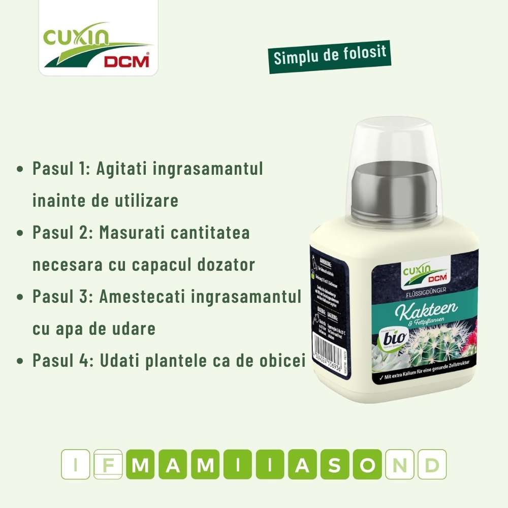 Органичен течен тор за Кактуси и Сукулентни Растения, 250 ml, CUXIN DCM