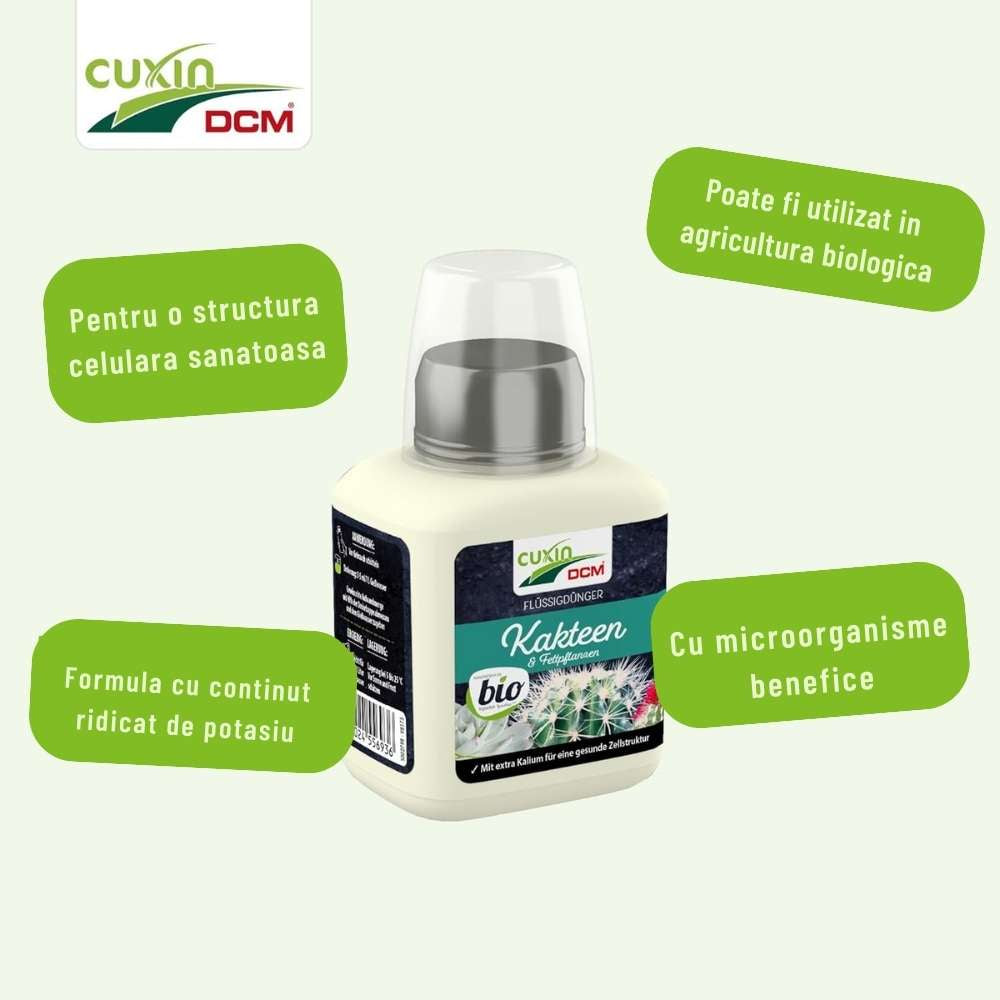 Органичен течен тор за Кактуси и Сукулентни Растения, 250 ml, CUXIN DCM