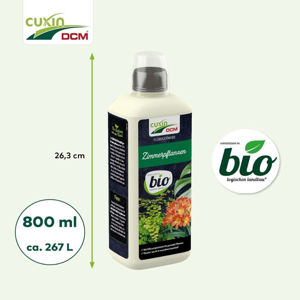Ingrasamant Lichid Organic pentru Plante de Interior si hidroponice, 800 ml, CUXIN DCM