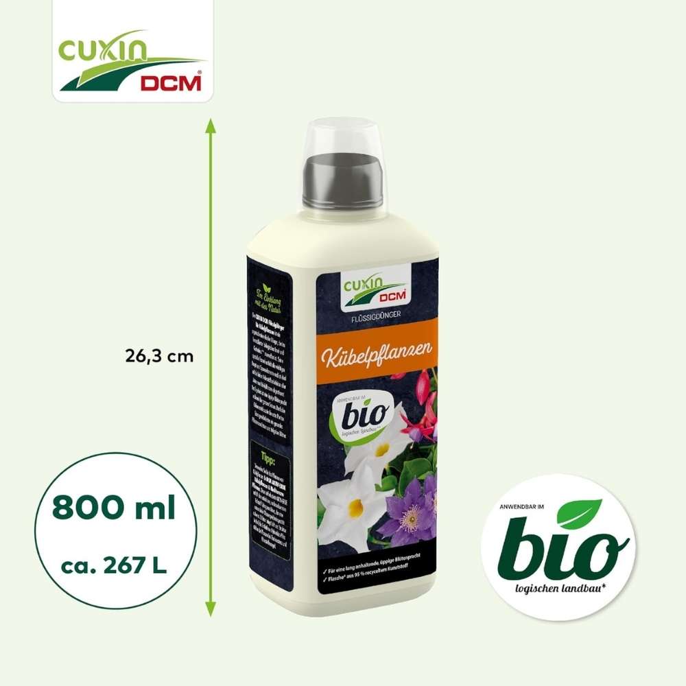 Органичен течен тор за Стайни Растения, 800 ml, CUXIN DCM