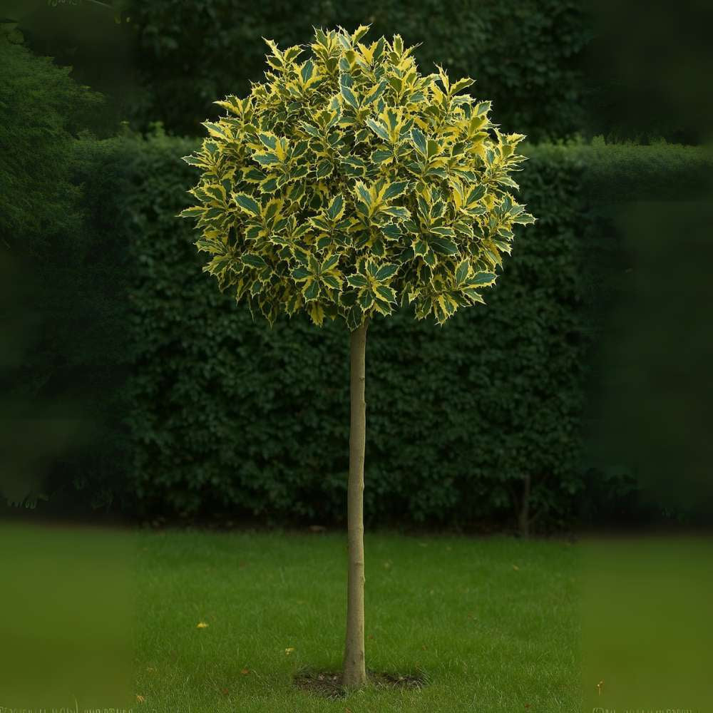 Японски лавър (Ilex) Golden King дръвче, вечнозелено, студоустойчиво