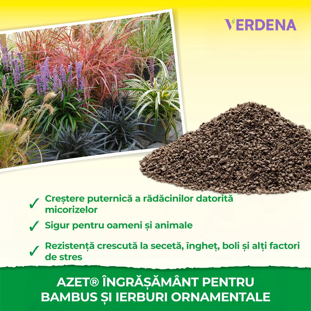Ingrasamant Azet Neudorff pentru Bambus si Ierburi Ornamentale, Nutritie de Lunga Durata si frunzis verde intens - 1.75 kg