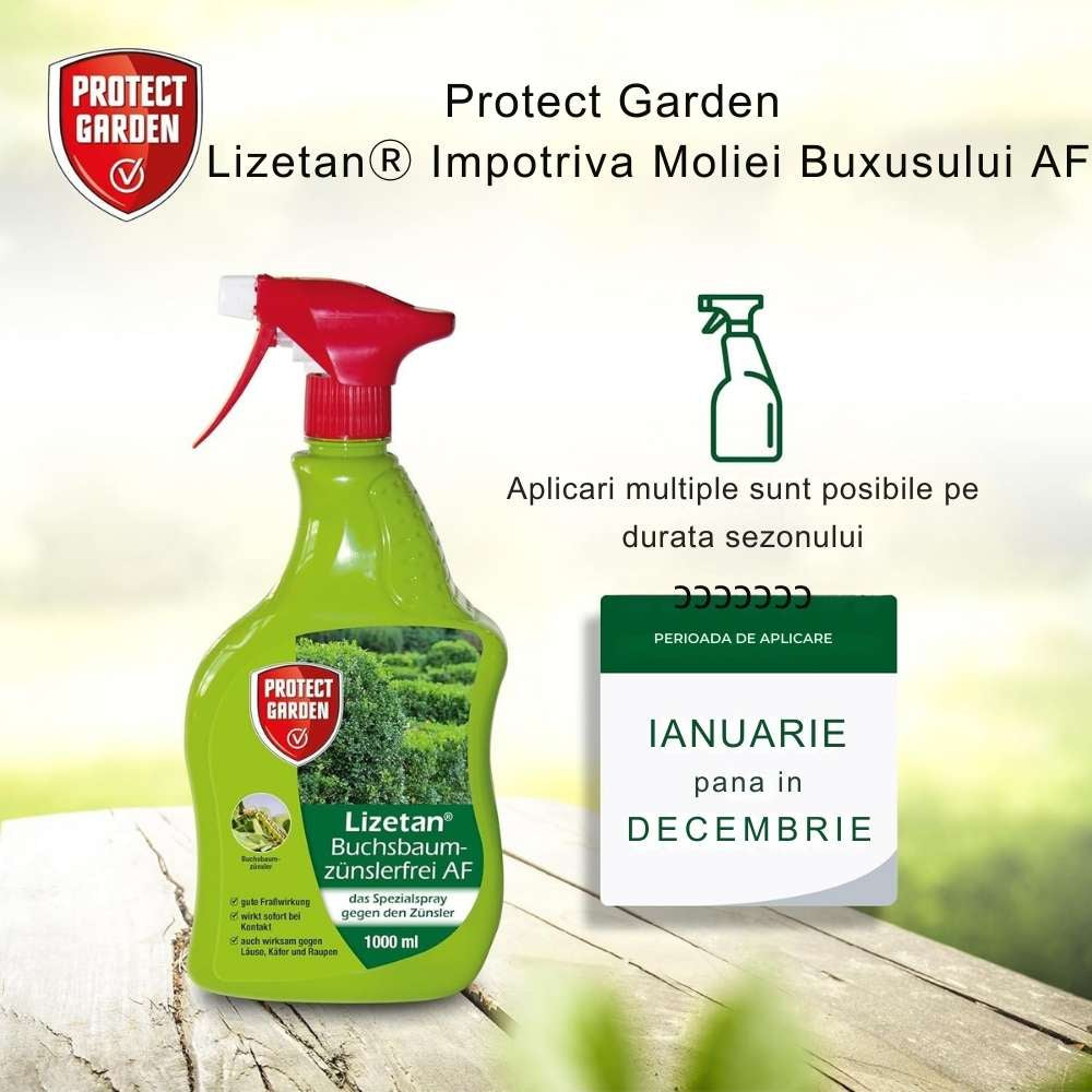 Insecticid Spray cu Efect Rapid contra Omizilor de Buxus 1 l PROTECT GARDEN