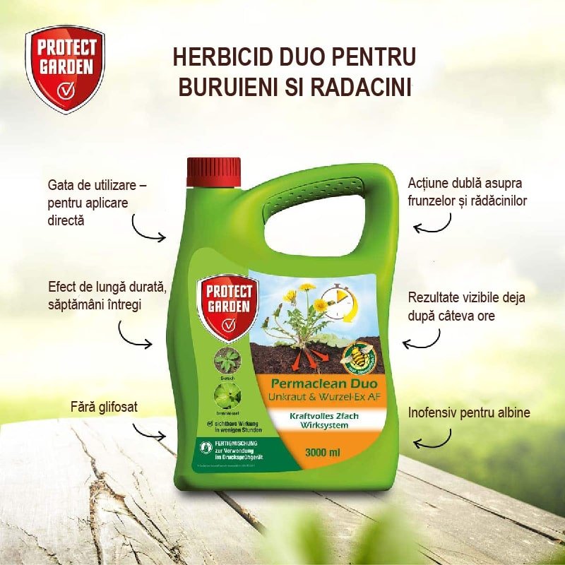 Erbicid Contra Buruienilor si Ierburilor, 1 l, PROTECT GARDEN