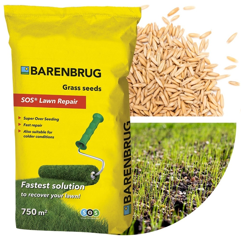 Семена за тревник SOS Lawn Repair Barenbrug 5 кг – бързо възстановяване и ефективно презасяване за 250 кв.м