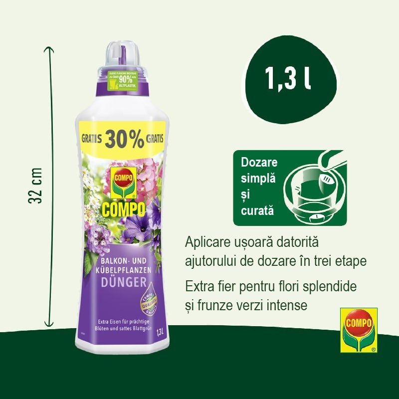 Ingrasamant Lichid pentru Plante de Balcon si in Ghiveci 500 ml, COMPO