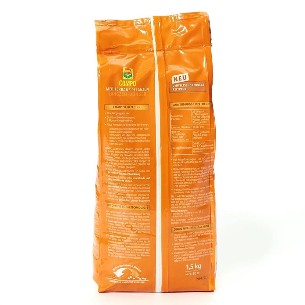 Ingrasamant pentru Plante Mediteraneene, 1.5 kg pentru 50 m², Efect de Lunga Durata 6 Luni, COMPO