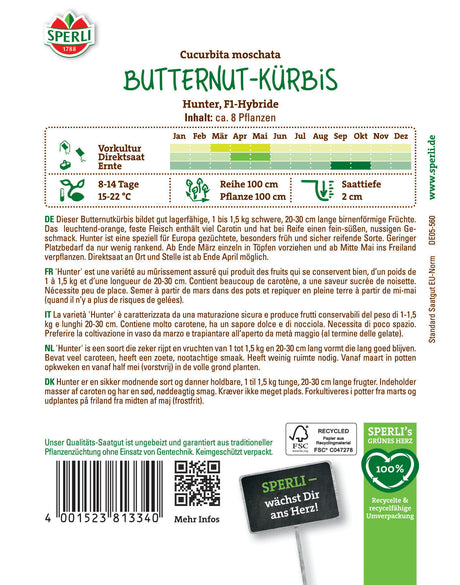 Seminte dovleac Butternut Hunter