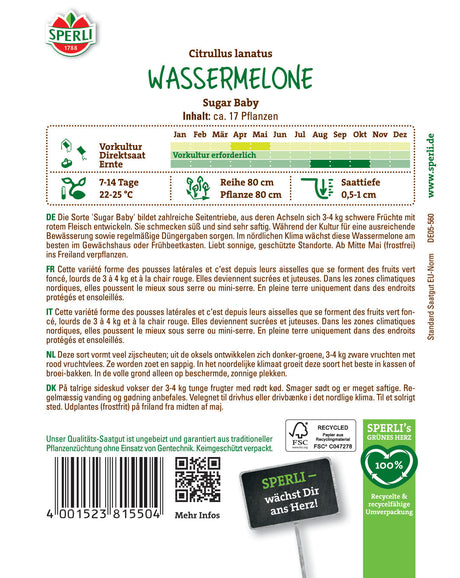Seminte pepene verde Sugar Baby