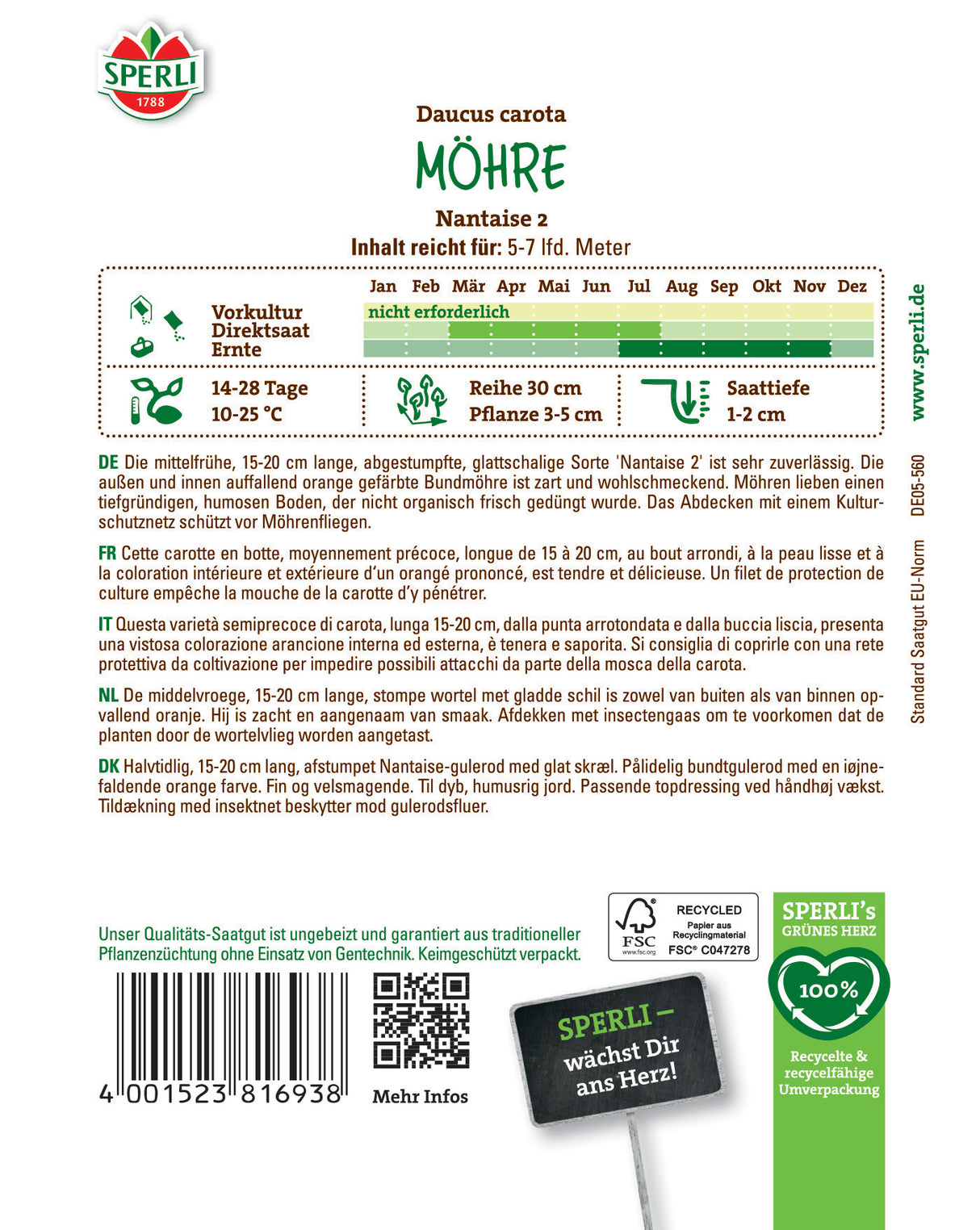 Seminte morcovi Nantaise 2