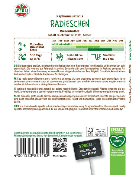 Seminte ridiche Riesenbutter