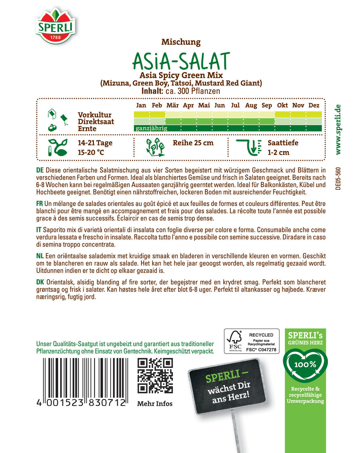 Seminte salata asiatica