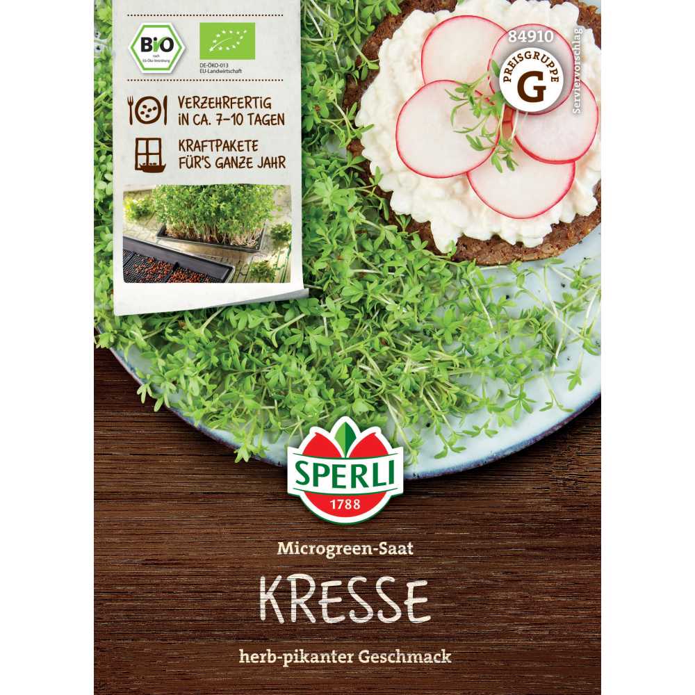 BIO Microgreens – seminte de creson pentru ghiveci, 50 g, cu protectie germinatie