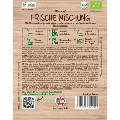 BIO mix proaspat de lastari – echilibru de arome, 40 g, cu protectie germinatie