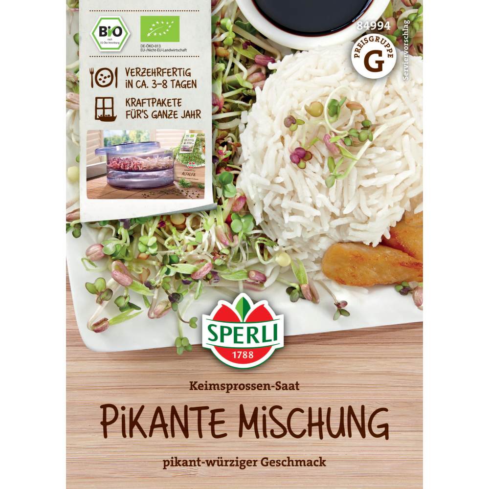 BIO mix picant de lastari – pentru iubitorii de arome tari, 30 g, cu protectie germinatie