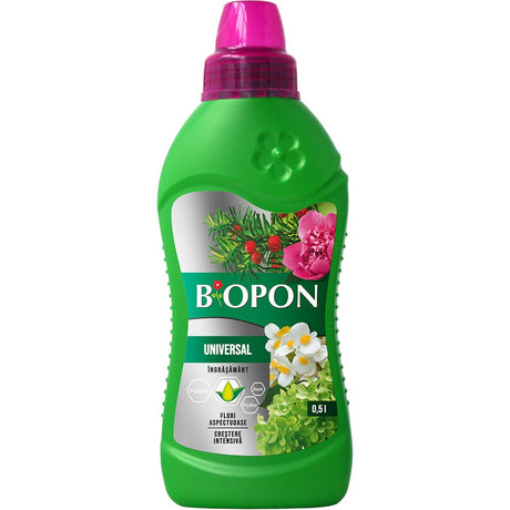 Течен универсален тор BIOPON за стайни и градински растения, 500 мл