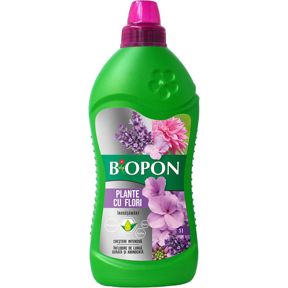 Течен тор BIOPON за цъфтящи декоративни растения – обилен цъфтеж, 1 л