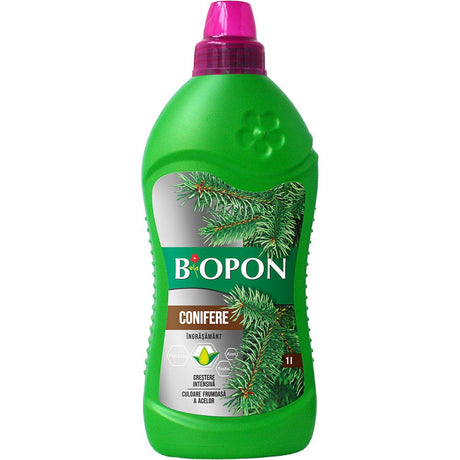 Течен тор BIOPON за иглолистни – интензивно зелени иглички и здрави растения, 1 л
