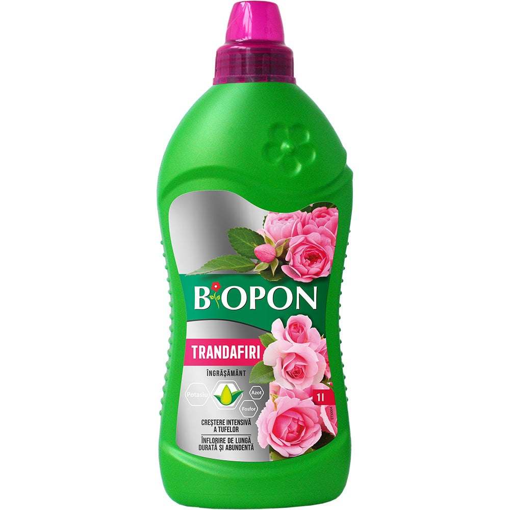 Ingrasamant lichid BIOPON pentru trandafiri, flori abundente si sanatoase, 1 l