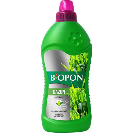 Течен тор BIOPON 1 л за тревник – бърз растеж и наситено зелено