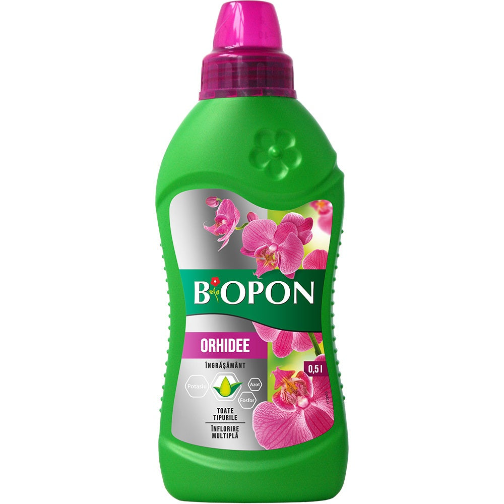 Ingrasamant lichid BIOPON pentru orhidee, inflorire frecventa si intensa, 500 ml