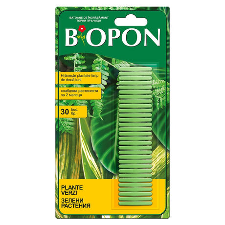 Тор BIOPON пръчици за зелени стайни растения – здравословен растеж