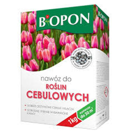 Тор на гранули BIOPON за луковични растения – обилен цъфтеж и наситени цветове, 1 кг