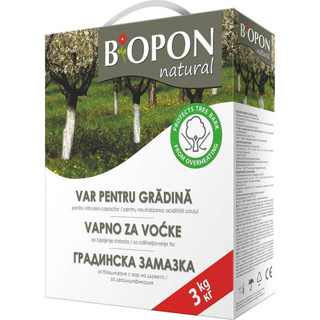 Вар за градина Biopon – защита на кората и корекция на pH на почвата, 3 кг
