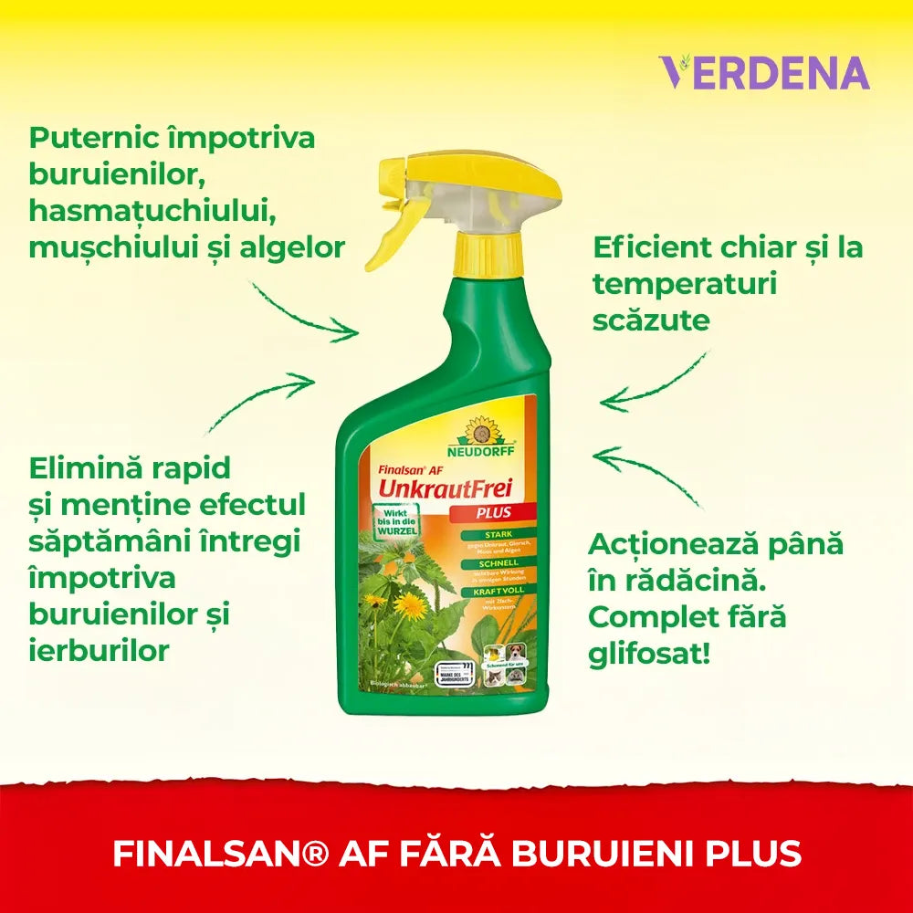 Erbicid Natural Neudorff Finalsan AF anti-buruieni si muschi, fara glifosat, biodegradabil, gata de utilizare 750 ml