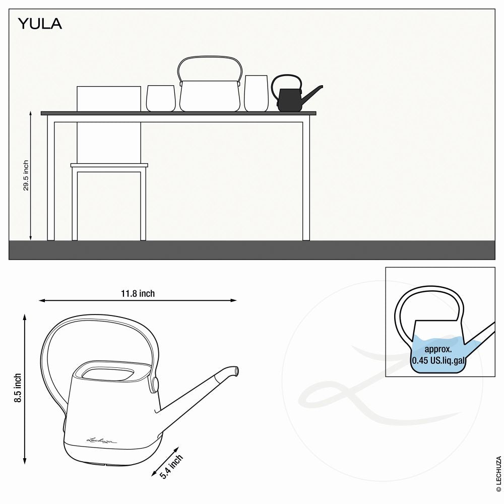Stropitoare Lechuza YULA, 1,7 l capacitate, Negru/Bej, Protectie anti-picurare, Plastic de inalta calitate