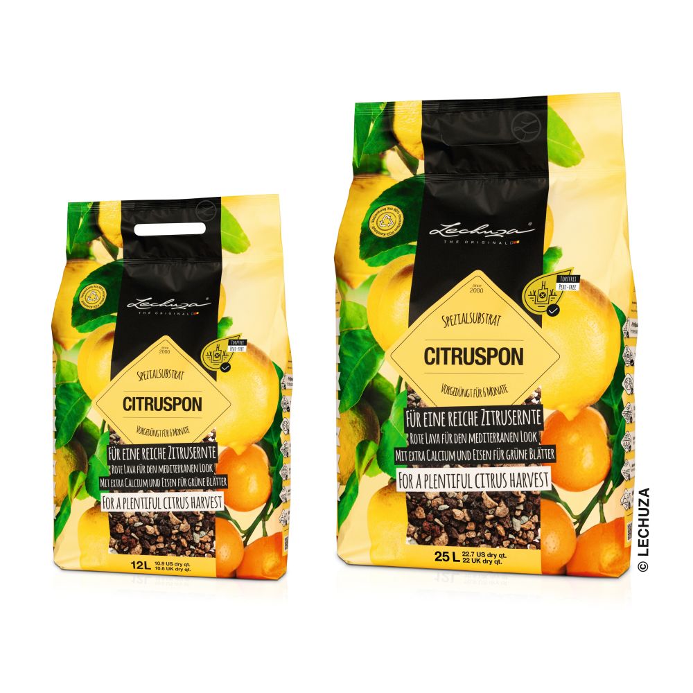 Substrat Mineral LECHUZA Citruspon 25 l, pentru citrice, 100% fara turba, cu ingrediente naturale