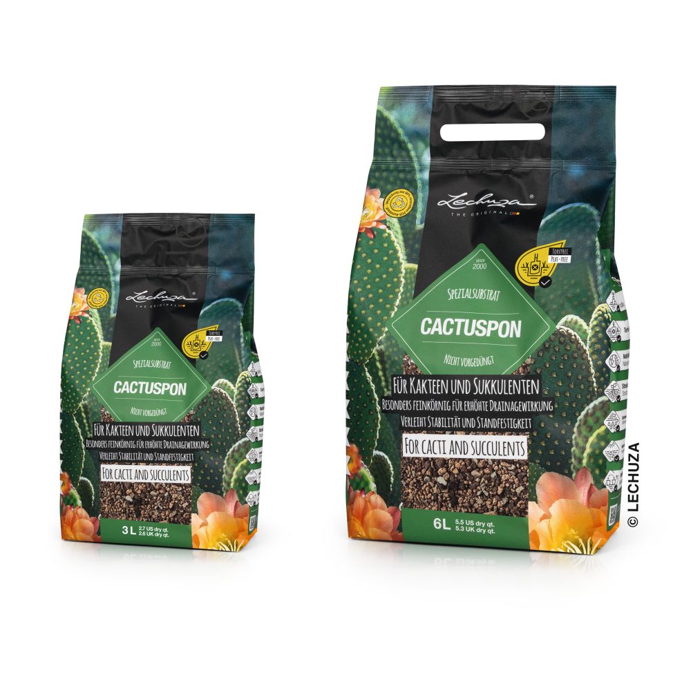 Substrat Mineral LECHUZA Cactuspon 6 l, pentru cactusi si suculente, 100% fara turba, cu ingrediente naturale