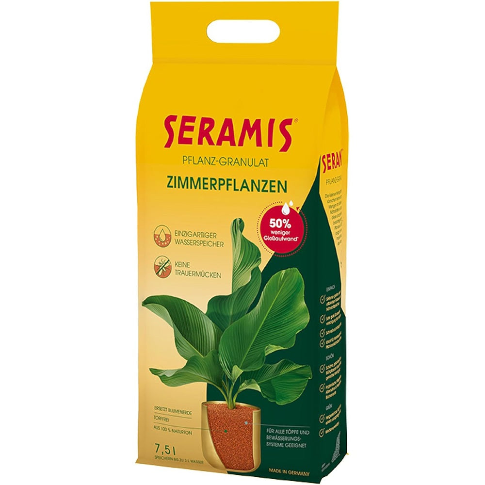 Granule argila SERAMIS pentru plante in ghiveci, substrat alternativ pentru flori, plante verzi si ierburi, 7.5 l