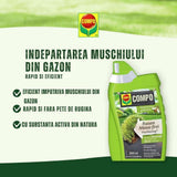 Erbicid spray COMPO pentru buruieni din gazon, Banvel Quattro Transparent, 1 l