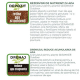 Granule argila SERAMIS pentru straturi de flori, balcon si plante la ghiveci, retinere apa si nutrienti, 12.5 l