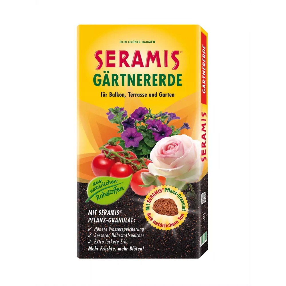 Substrat universal SERAMIS pentru gradina si plante, aerare si retinere apa, 40 l